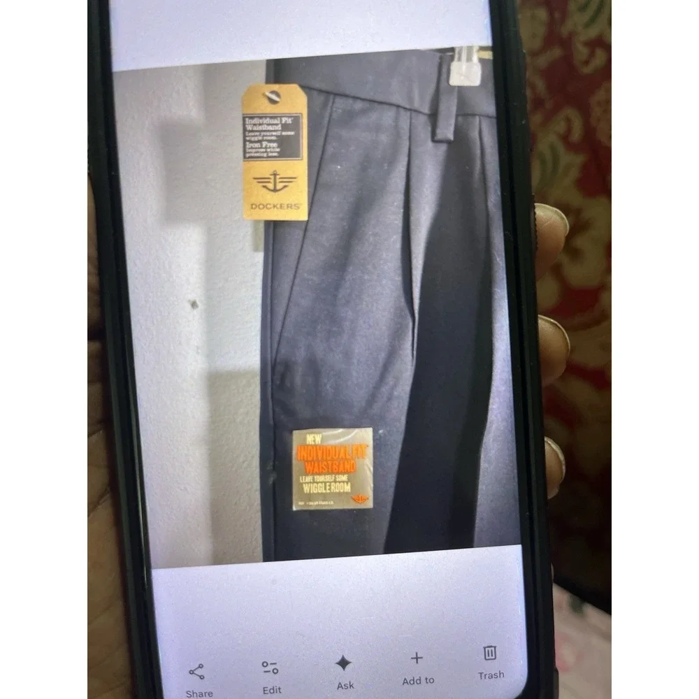 Dockers D3 Classic Fit Pleated Dress Pants Men's 42x30 Navy Blue NWT